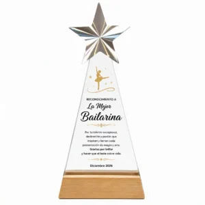 Placa Vidrio Estrella Silver