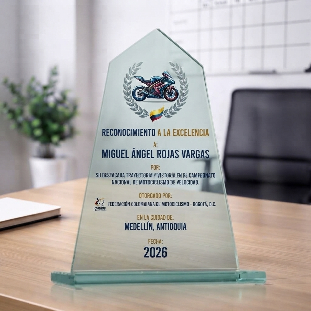 Placas de Reconocimiento Torre Puntuda personalizadas con laureles
